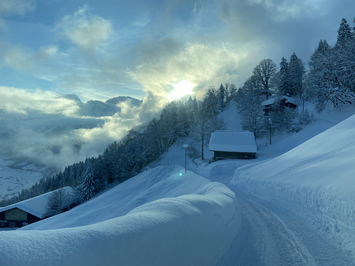 Winterlandschaft - Braunwald Ferienheim Friedheim