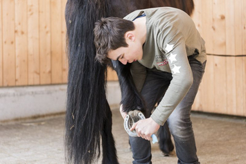 Heilpädagogische Reiten - Stiftung Bühl - Pferdehufen pflegen